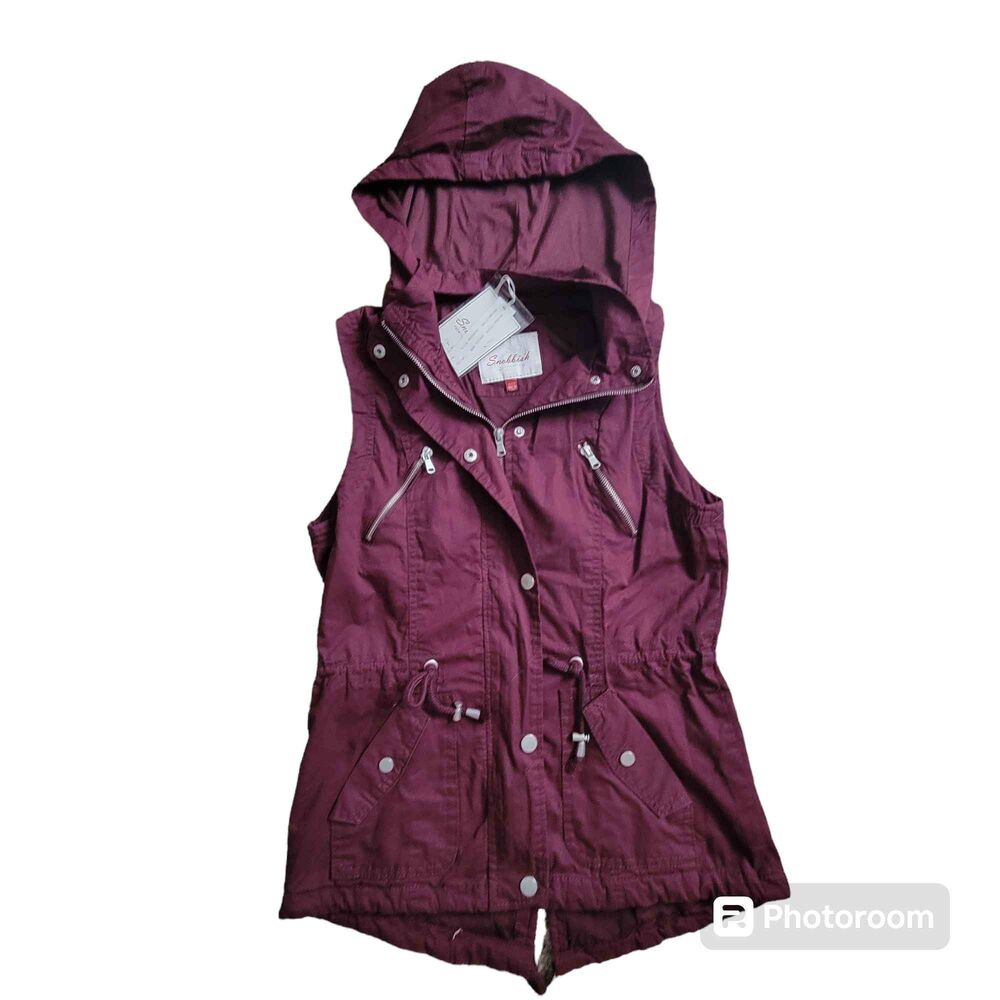 NWT Women's Size Small Snobbish Collection wine colored vest